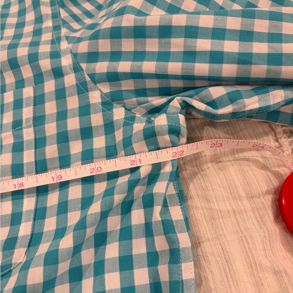 Chaps Easy Care Blue‎ White Check Button Down Shirt Men’s Medium NWT - Picture 3 of 5